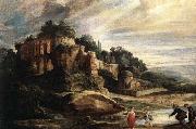 RUBENS, Pieter Pauwel Landscape with the Ruins of Mount Palatine in Rome oil painting